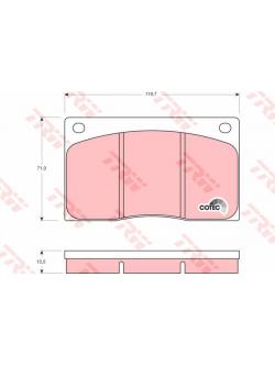 ผ้าเบรค TRW ล้อหน้า JAGUAR XJS ซีดาน และ คูเป้ ปี 1975-1987 COTEC (GDB585)