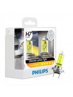 หลอดไฟรถยนต์ Philips H7 Weather Vision 12V 55W แพ็คคู่