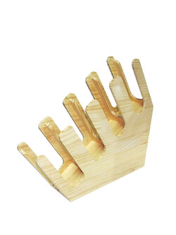 กล่องใส่แก้วกาแฟเย็นไม้ หรือ ที่ใส่แก้ว ทรงเฉียง 4 ช่อง 1610-432