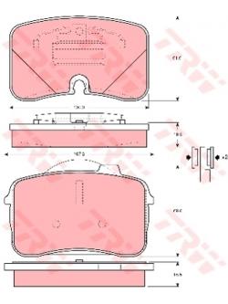 ผ้าเบรค (หน้า) AUDI G5 2.0 TDI ปี 2010 - 2012 [TRW-COTEC]