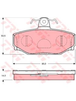 ผ้าเบรค TRW ล้อหลัง VOLVO S90 3.0 ปี 1996-1998 on COTEC (GDB1377)