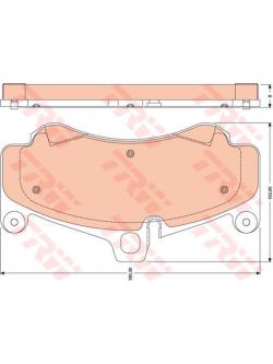 ผ้าเบรค-หน้า PORSCHE 911 (997) GT-3 ปี 2003-2006 TRW-COTEC