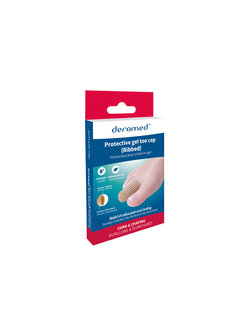 PROTECTIVE GEL TOE CAP (RIBBED) ปลอกเจลสำหรับสวมนิ้วมือและนิ้วเท้าแบบปลายปิด