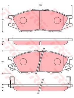 ผ้าเบรค TRW ล้อหน้า NISSAN ALMERA Young 1.8 ปี 2001 - 2003 DTEC (GDB7043)