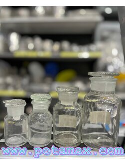 ขวดแก้ว reagent ปากกว้างสีขาว ขนาดต่างๆ