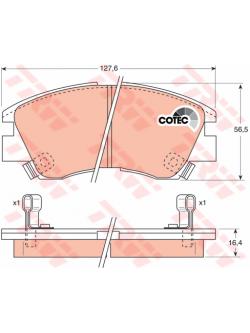 ผ้าเบรค หน้า TRW - MITSUBISHI Cyclone L200 2.5 ปี 1987-1995 UTEC (GDB729)