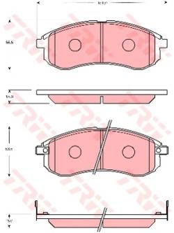 ผ้าเบรค หน้า TRW - MITSUBISHI Strada G-Wagon 4WD 2.8 Turbo ปี 2003 on ATEC (GDB7692)