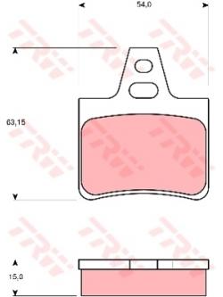 ผ้าเบรค TRW ล้อหลัง Citroen Xantia 1.6 และ 2.0 ปี 1995-2000 COTEC (GDB986)