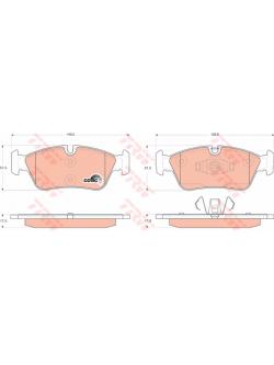 ผ้าเบรคหน้า BMW E90 (316i,318i,320i,318d) ปี 2005-2007 / TRW-COTEC