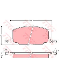 TRW ผ้าเบรคหน้า Toyota Corona ST171 2.0 ปี 1988-1992 DTEC (GDB798)