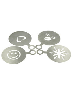 แผ่นสแตนเลส ลาเต้ อาร์ต Stainless steel plate Latte art Smile