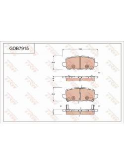 ผ้าเบรค (หลัง) Honda HR-V 1.8 ปี 2014 ขึ้นไป (TRW-DTEC)