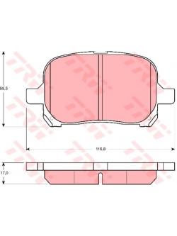 TRW ผ้าเบรค หน้า LEXUS ES300 ปี 1997 - 2002 (GDB3152) ATEC
