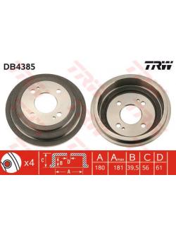 จานเบรค-หลัง (ดรัมเบรค) Brio 1.2 ปี 2011 ขึ้นไป (TRW)