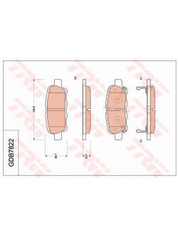ผ้าเบรค TRW ล้อหลัง NISSAN Teana J32 ปี 2008 on DTEC