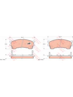 ผ้าเบรค TRW ล้อหน้า FORD Telstar , 626 Cronos 1.8 และ 2.0 ปี 1992-1996 ATEC (GDB1139)
