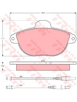 ผ้าเบรค TRW ล้อหน้า Citroen Xantia Hatchback ปี 1995-1998 COTEC (GDB1301)