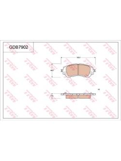 ผ้าเบรค (หน้า) All new vios 1.5 E / J ปี 2013 (TRW-DTEC)