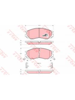 ผ้าเบรค หน้า TRW - MITSUBISHI Strada 2WD 2.5 D และ 2.8 D ปี 1996-2003 UTEC (GDB1286)