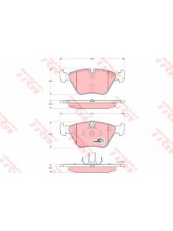 ผ้าเบรค TRW ล้อหน้า BMW Series M M3 (E46) 3.2 CSL ปี 2002 on COTEC (GDB1577)