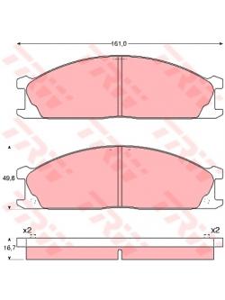 ผ้าเบรค TRW ล้อหน้า NISSAN Urvan (E24) 2.5 และ 2.7 D ปี 1988-1993 UTEC (GDB1017)