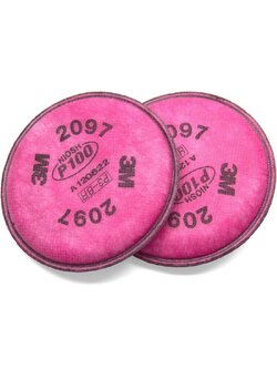 3M™ 2097 P100 แผ่นกรองอนุภาคประสิทธิภาพสูง สำหรับหน้ากากไส้กรองคู่