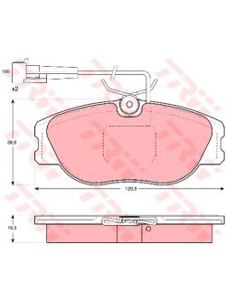 ผ้าเบรค TRW ล้อหน้า ALFA 155 2.0 ปี 1994 COTEC (GDB1058)
