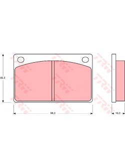 ผ้าเบรค TRW ล้อหน้า VOLVO 144 , 240 , 244 COTEC (GDB576)