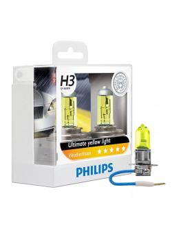 หลอดไฟรถยนต์ Philips H3 Weather Vision 12V 55W แพ็คคู่
