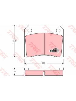 ผ้าเบรค TRW ล้อหลัง JAGUAR XJS ซีดาน และ คูเป้ ปี 1975-1987 COTEC (GDB557)