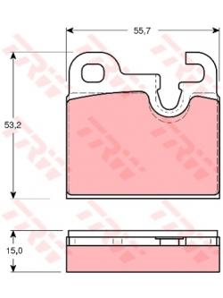 ผ้าเบรค TRW ล้อหลัง BMW Series6 633i (E24) ปี 1979-1982 COTEC (GDB259)