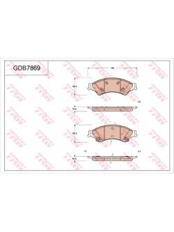 ผ้าเบรค TRW ล้อหน้า FORD Ranger T6 2.2D , 3.2D 2WD , 4WD ปี 2012 on UTEC (GDB7869)