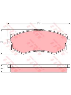 ผ้าเบรค TRW ล้อหน้า NISSAN 200 SX 1.8 ปี 1988 - 1994 on DTEC (GDB765)