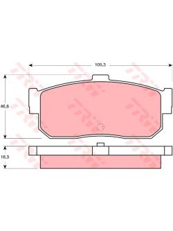 ผ้าเบรค TRW ล้อหลัง NISSAN Cefiro (A32) 2.0 VQ ปี 1996 - 2002 ATEC (GDB1172)