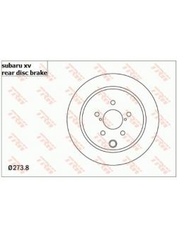 จานเบรคหลัง subaru xv ปี 2013-2016 / TRW