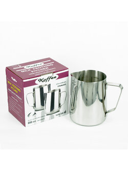 เหยือกตีฟองนมสแตนเลส มีมาตราวัด ขนาด 600 ซีซี (แบบหนา)