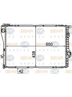BEHR หม้อน้ำ BMW 5(E39) 525i เหล็กรัด M52