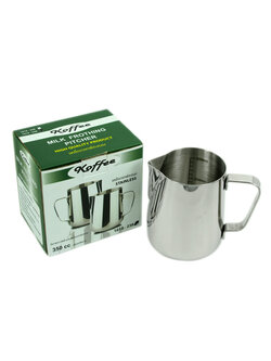 เหยือกตีฟองนมสแตนเลส มีมาตราวัด ขนาด 350 ซีซี (แบบหนา)