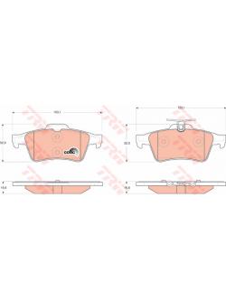 ผ้าเบรค (หน้า) Ford Focus 4,5 ประตู 1.6,1.8 และ 2.0 ปี 2005-2017 (TRW-COTEC)