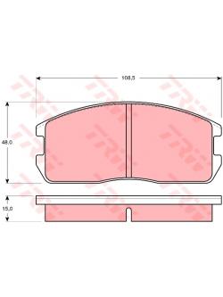 ผ้าเบรค หน้า TRW - MITSUBISHI Lancer Champ I ปี 1984-1988 ATEC (GDB365)