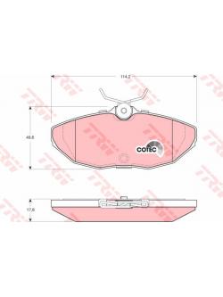 ผ้าเบรค TRW ล้อหลัง JAGUAR S-Type 3.0 V6 และ 4.0 V8 ปี 1999 on COTEC (GDB1398)