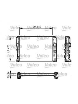 VALEO หม้อน้ำ BENZ E(W211) E200Kom