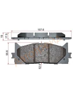 Akebono ผ้าเบรคหน้า Toyota Camry acv40 ปี 06-12 / acv50 ปี 12-18