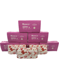หน้ากากอนามัย ยี่ห้อ MEDIMASK VALENTINE (25ชิ้น/กล่อง)