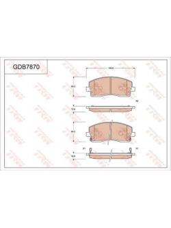 ผ้าเบรค หน้า TRW - Proton Exora 1.6 Turbo ปี 2012 DTEC (GDB7870)