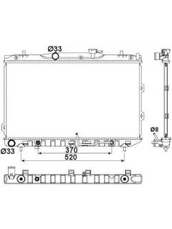 NRF หม้อน้ำ BMW X3(E83) รุ่น 3 ท่อ N52