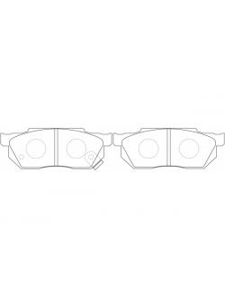 ผ้าเบรค-หลัง Honda City 1.5 E-VTEC (GM2) ปี 2008 - 2013 (Bendix GCT)