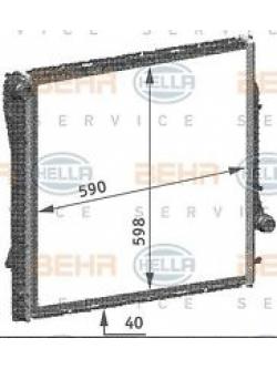 BEHR-P หม้อน้ำ BMW X5(E53) 4.4 - N62 หนา 40 มม