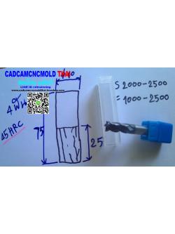 ENDMILL FLAT-D10 L75 l25-4ฟัน