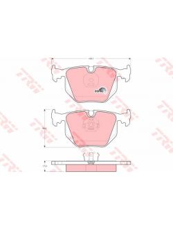 ผ้าเบรค TRW ล้อหลัง BMW Series8 830i , 840i , 850i (E31) ปี 1995 on COTEC (GDB1119)